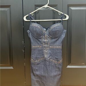 Studded Denim-look Dress**SOLD**